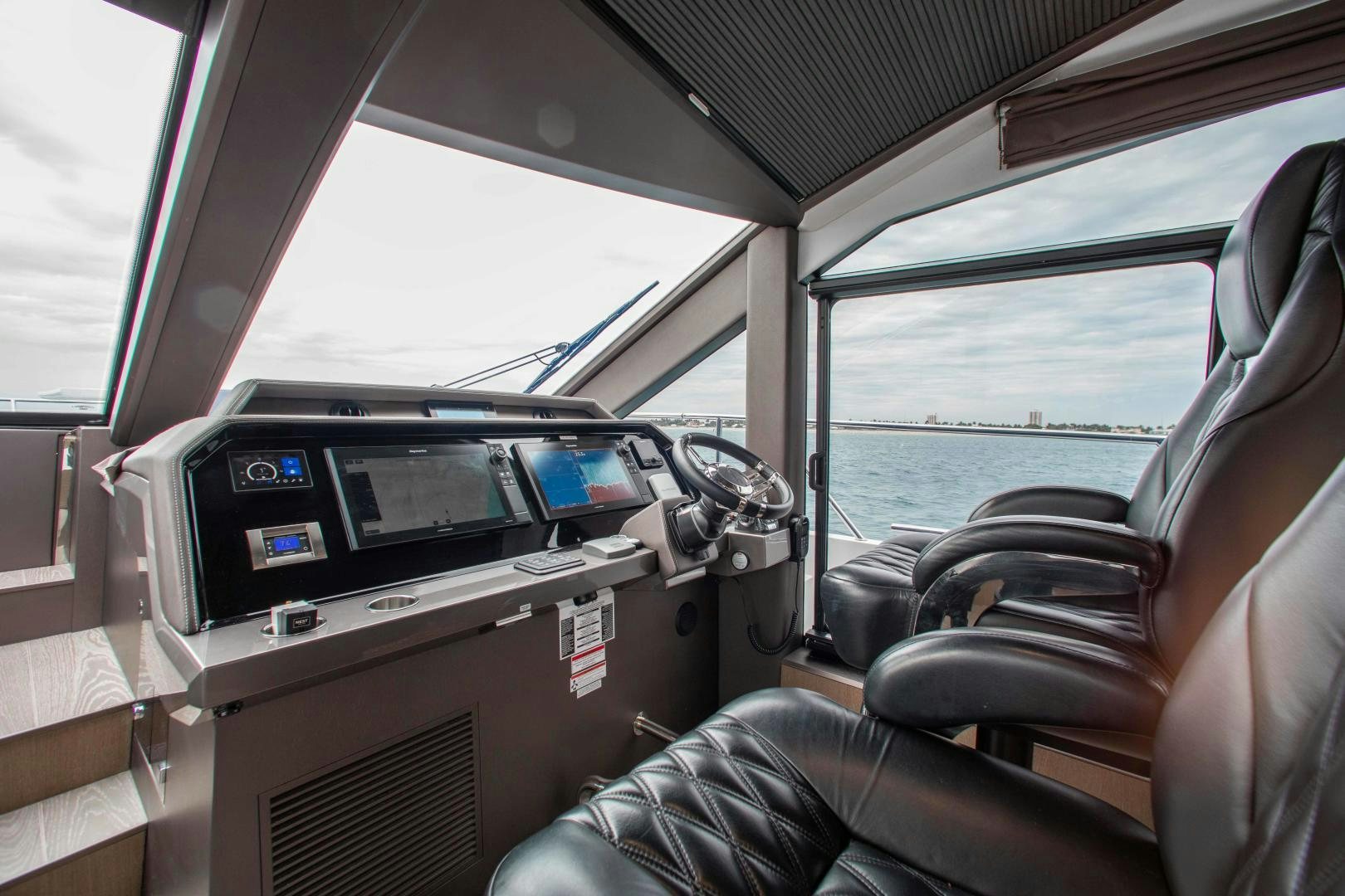 inside of a car aboard LYLA BEE Yacht for Sale