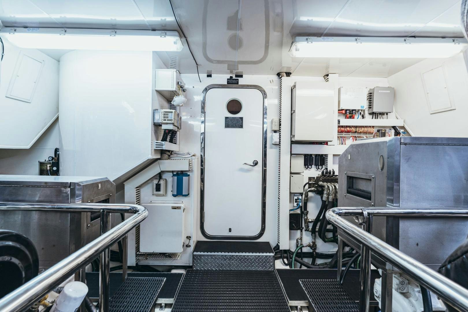 a large machine in a factory aboard SKULLDUGGERY Yacht for Sale