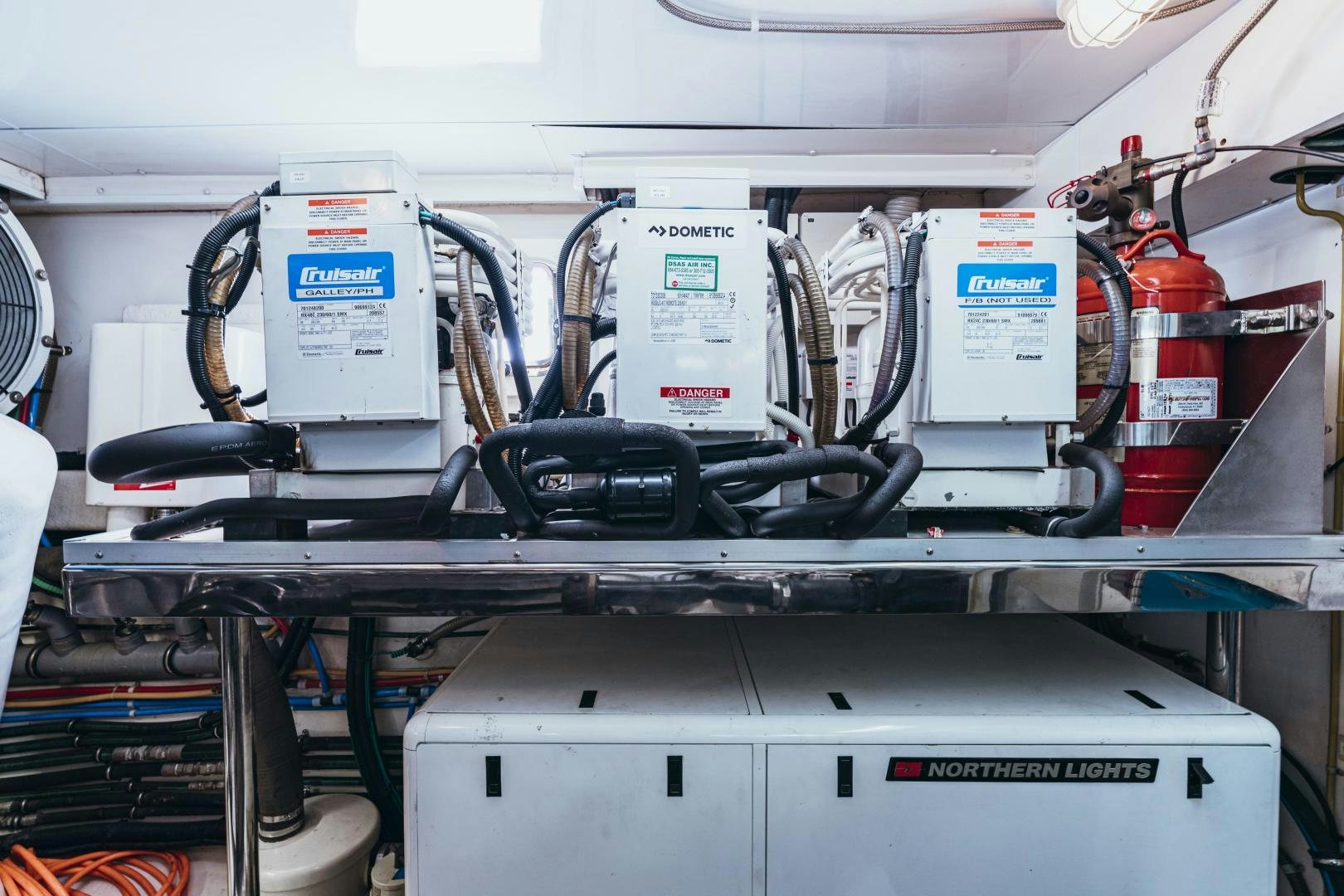 a machine with wires aboard SKULLDUGGERY Yacht for Sale