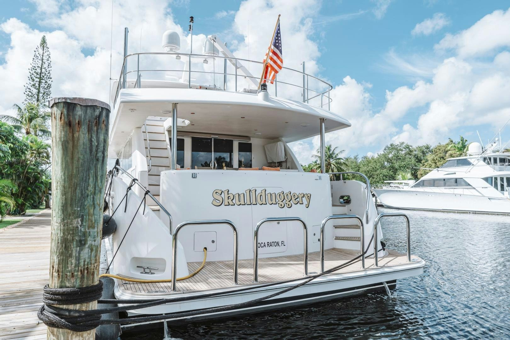 a boat on the water aboard SKULLDUGGERY Yacht for Sale