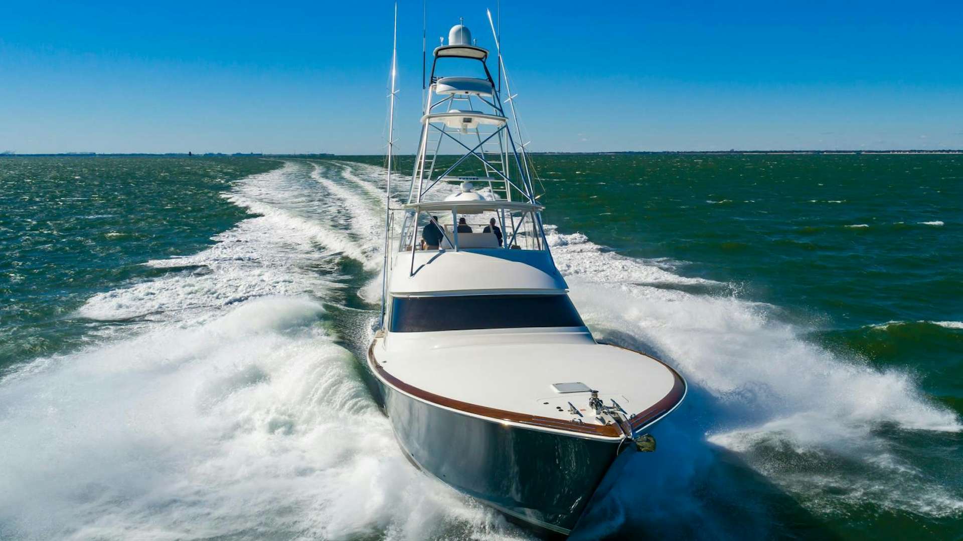 a boat on the water aboard Theresa Jean Yacht for Sale