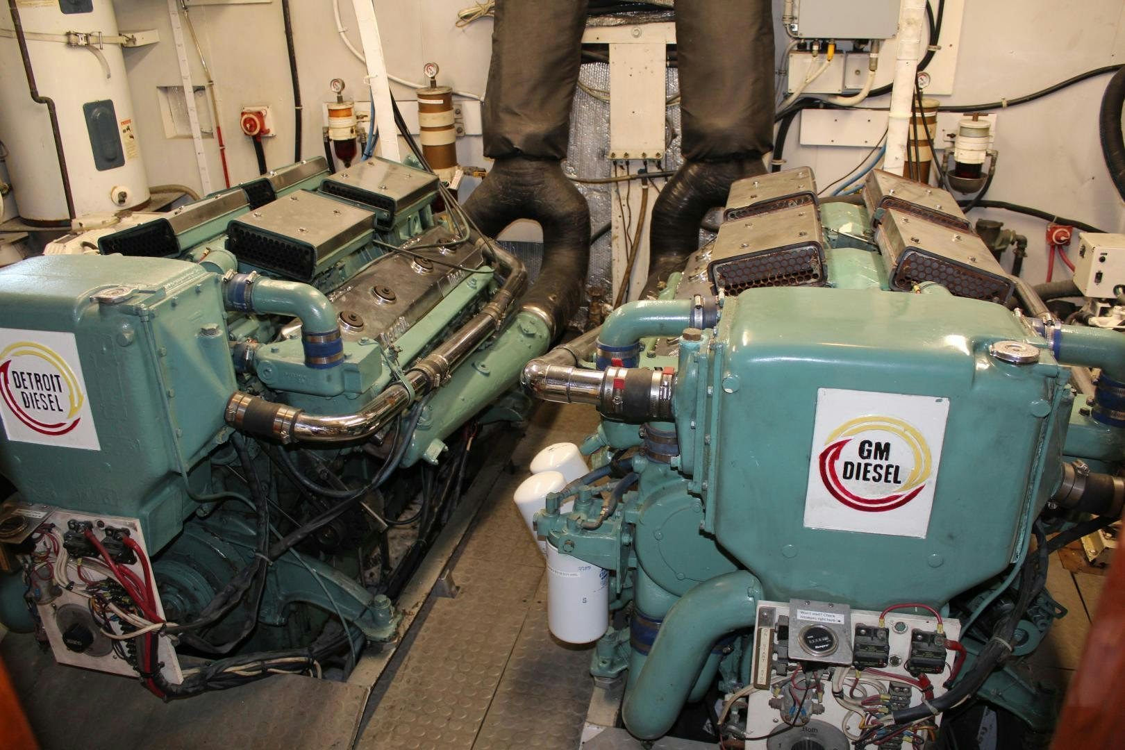 a machine with a large piece of machinery in it aboard AMERICA Yacht for Sale