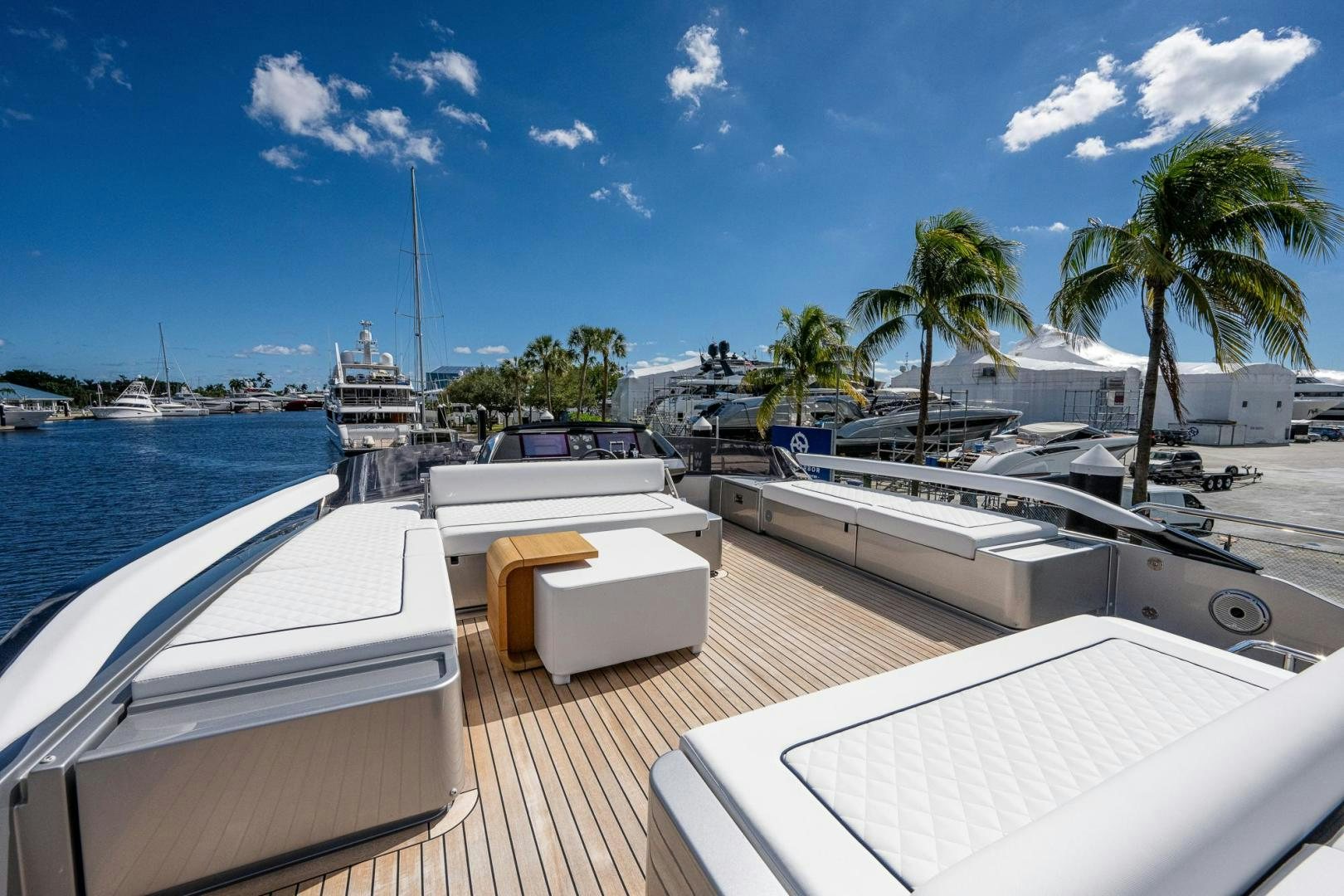 a deck with a few boats aboard LISOLO Yacht for Sale