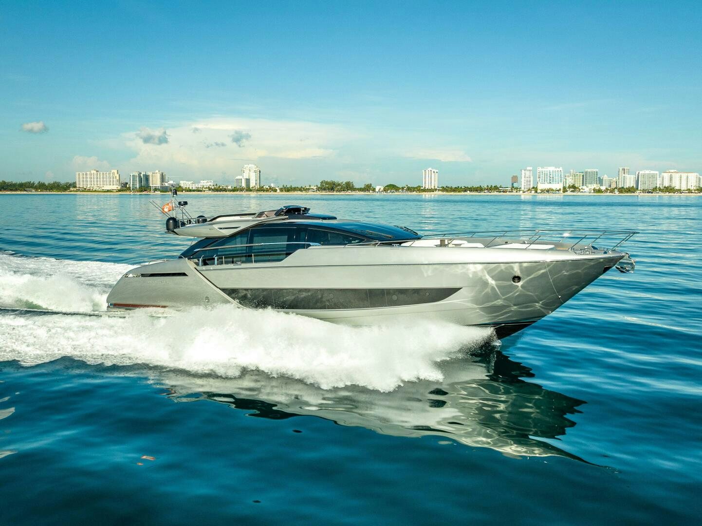 a boat splashing in the water aboard LISOLO Yacht for Sale