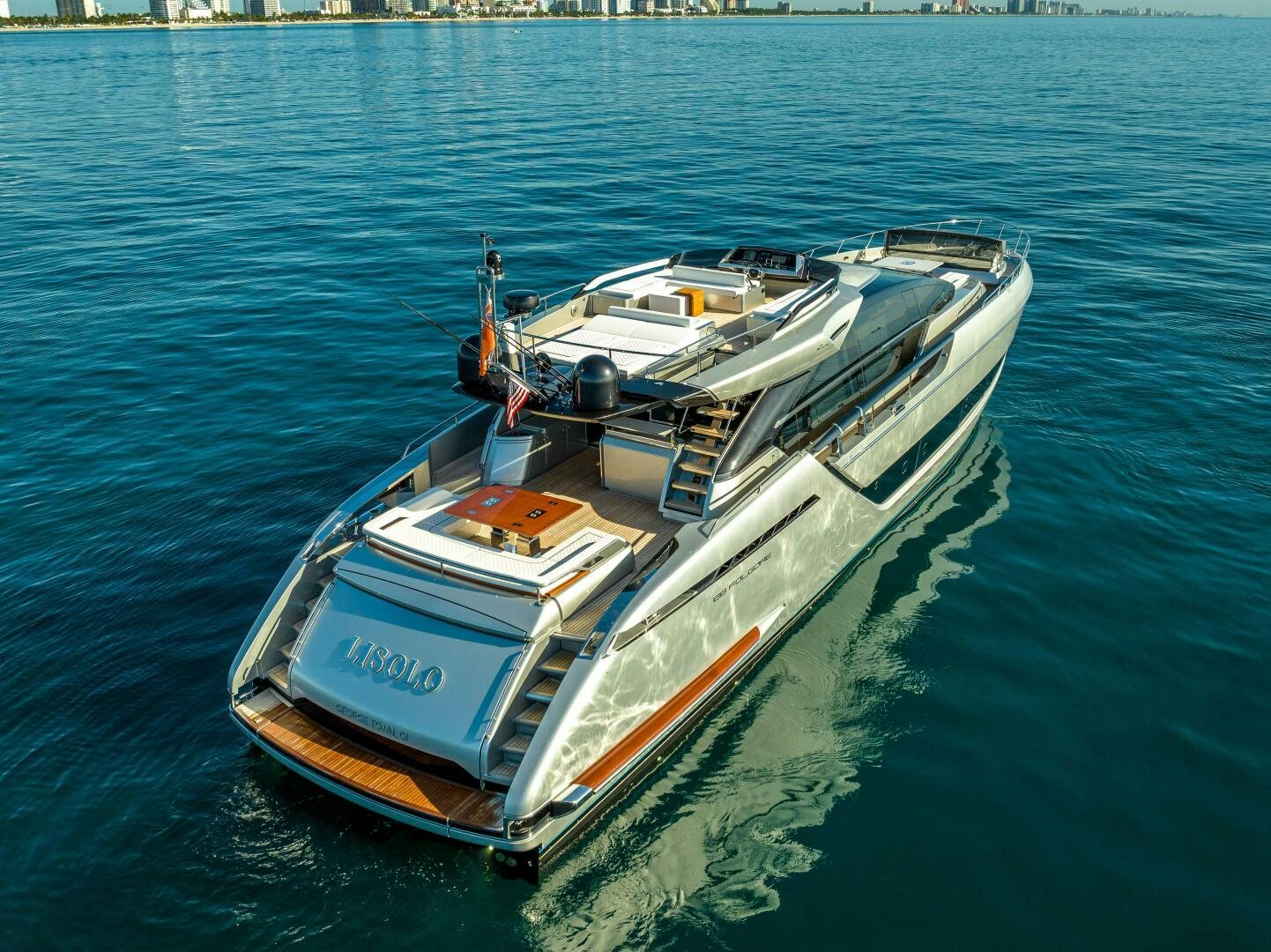 a boat on the water aboard LISOLO Yacht for Sale
