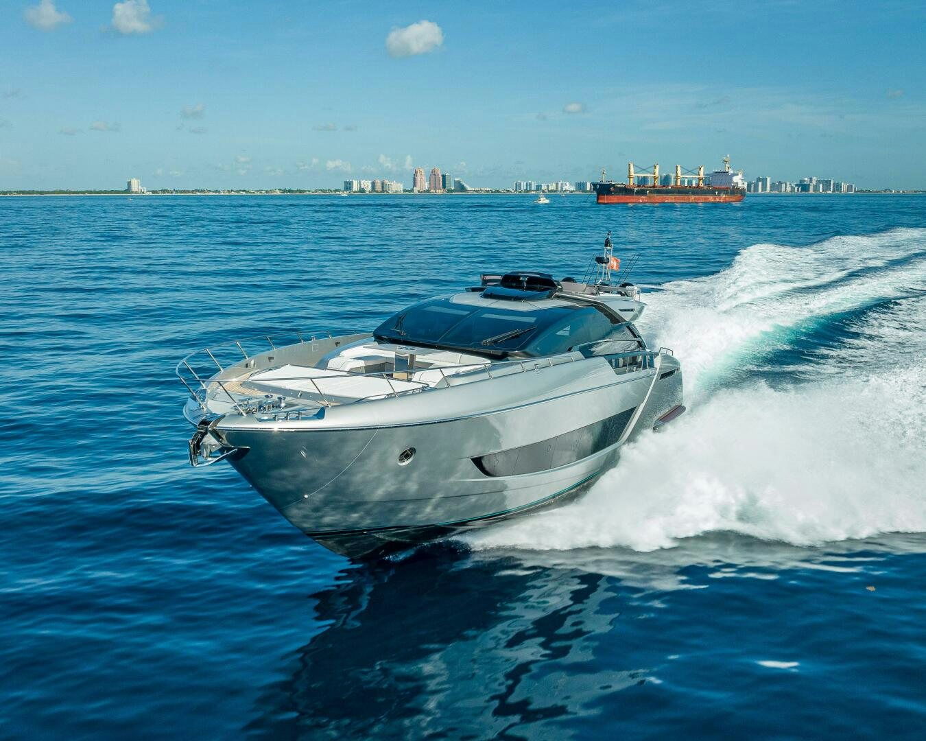 a boat splashing in the water aboard LISOLO Yacht for Sale