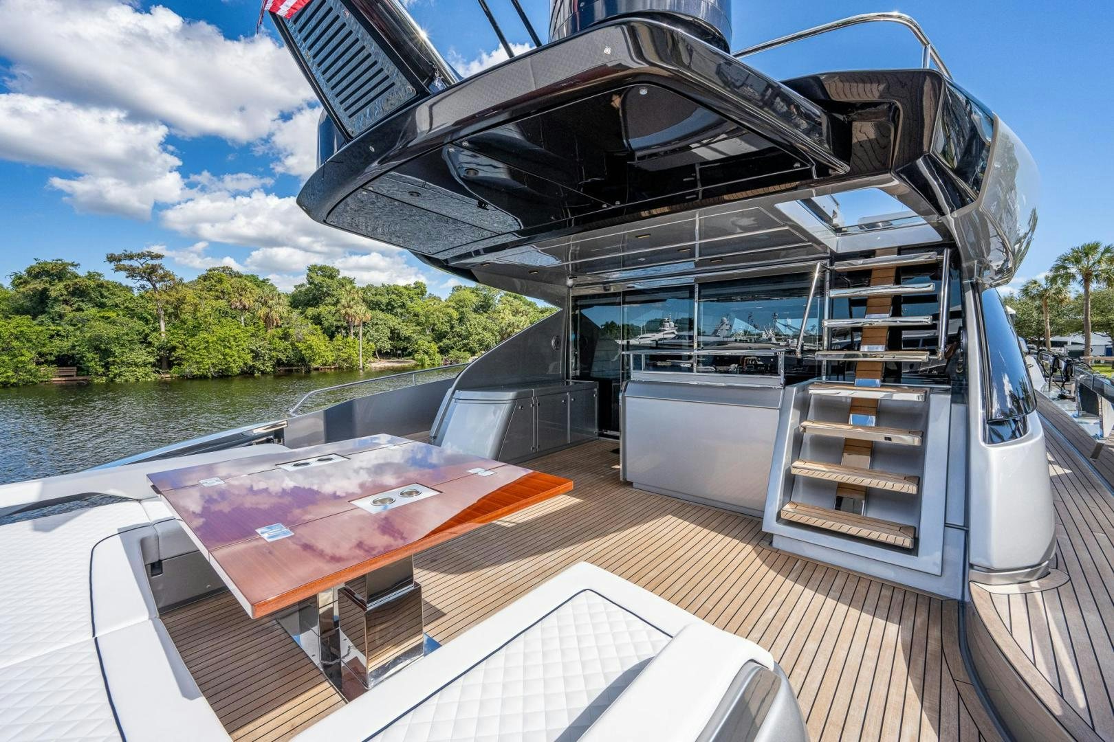 a boat on a water body aboard LISOLO Yacht for Sale