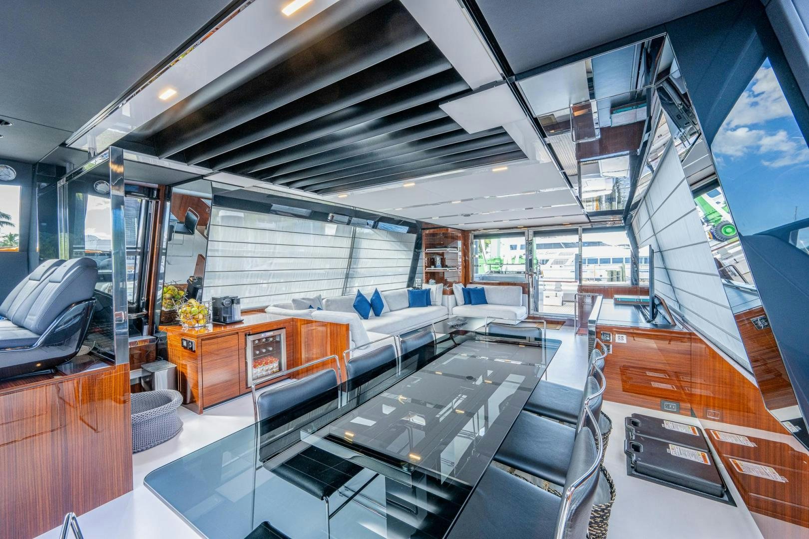 inside view of a room aboard LISOLO Yacht for Sale
