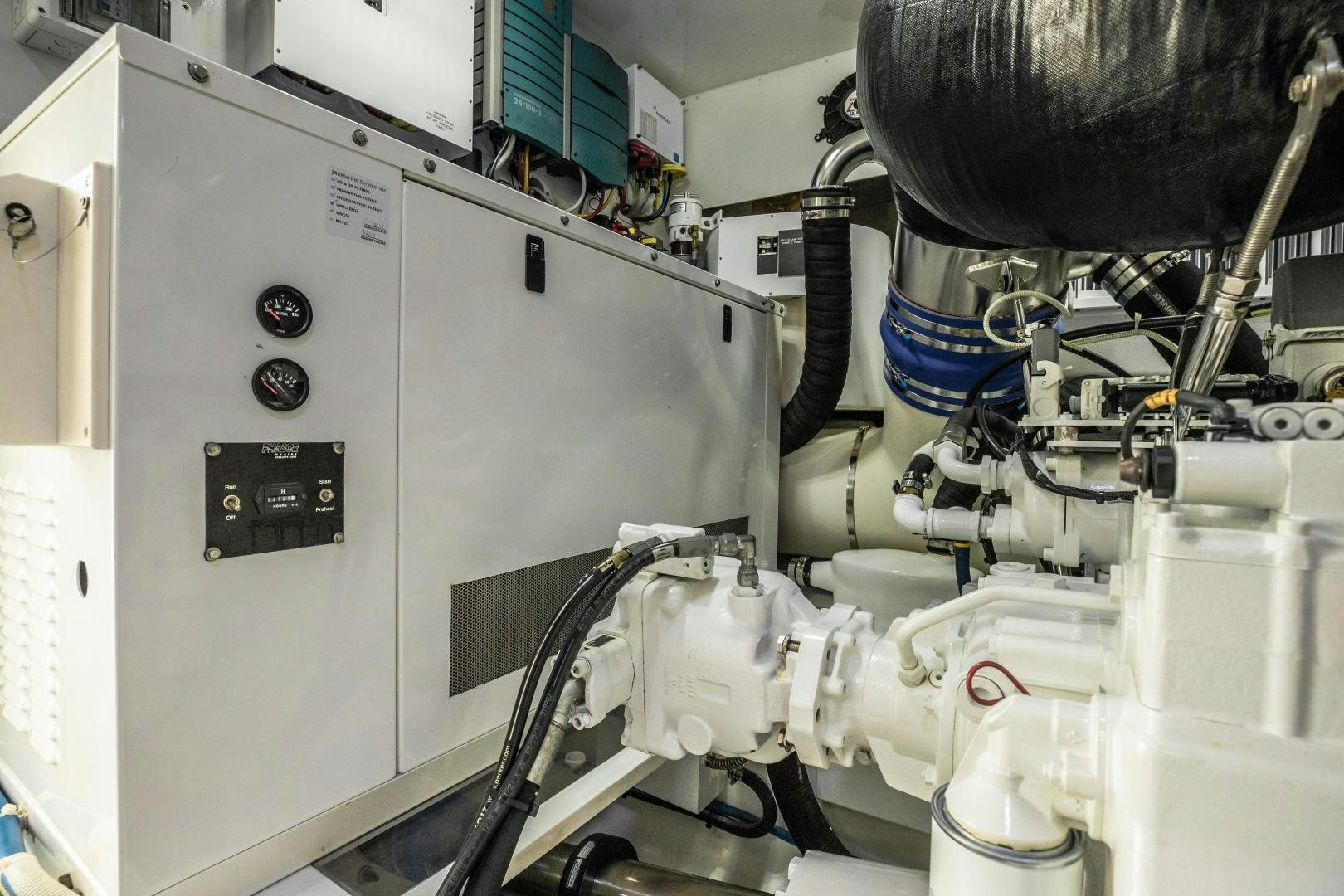 a close-up of a machine aboard POMPINA Yacht for Sale