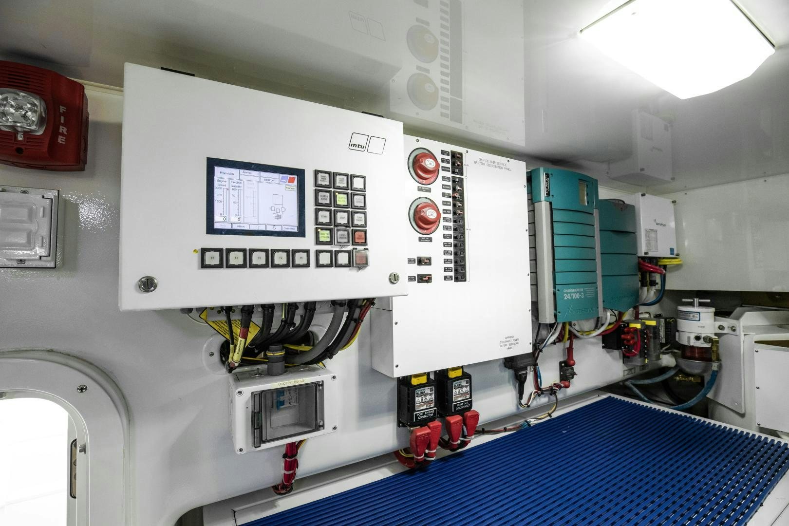 a close-up of a machine aboard POMPINA Yacht for Sale