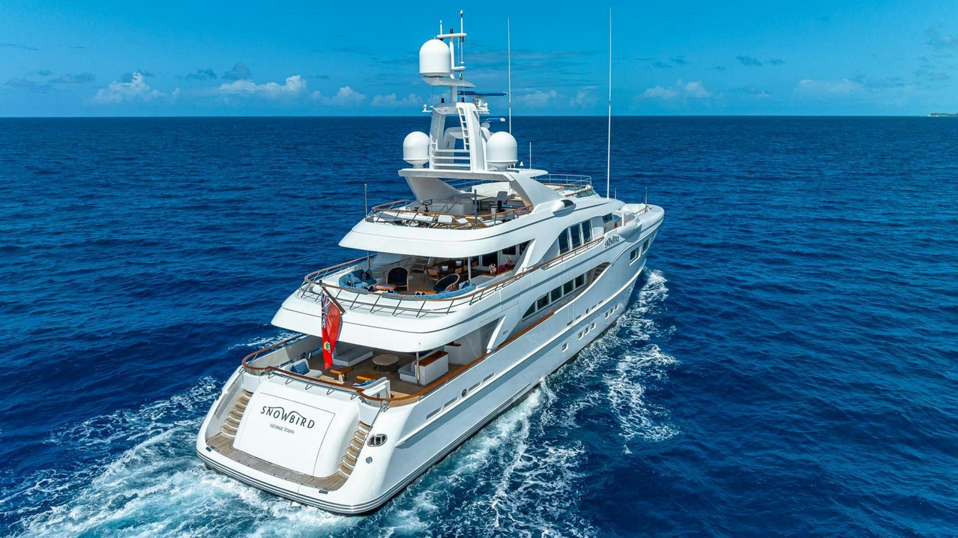 a boat on the water aboard SNOWBIRD Yacht for Sale