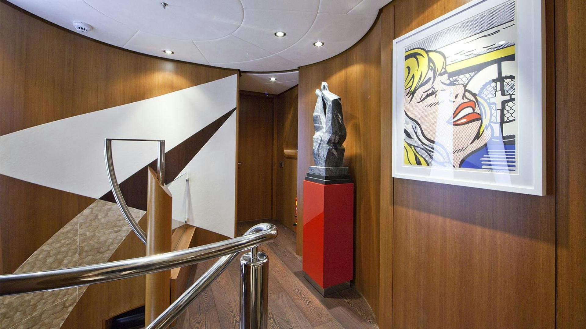 a painting on a wall aboard SNOWBIRD Yacht for Sale