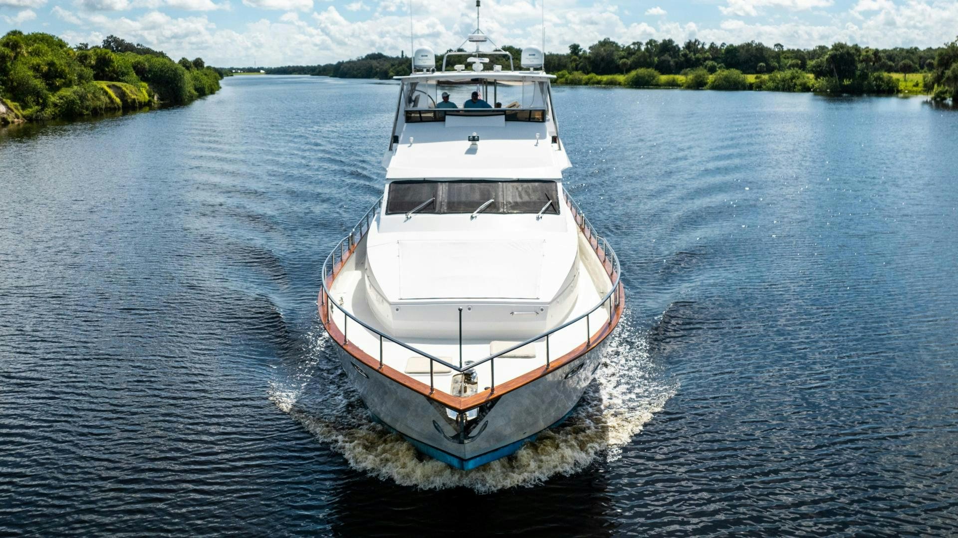 a boat on the water aboard DREAMCHASER Yacht for Sale