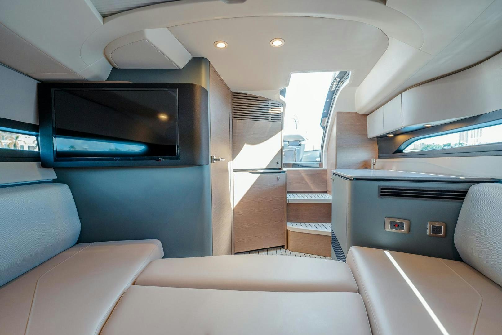 inside of a car aboard PR35 Yacht for Sale