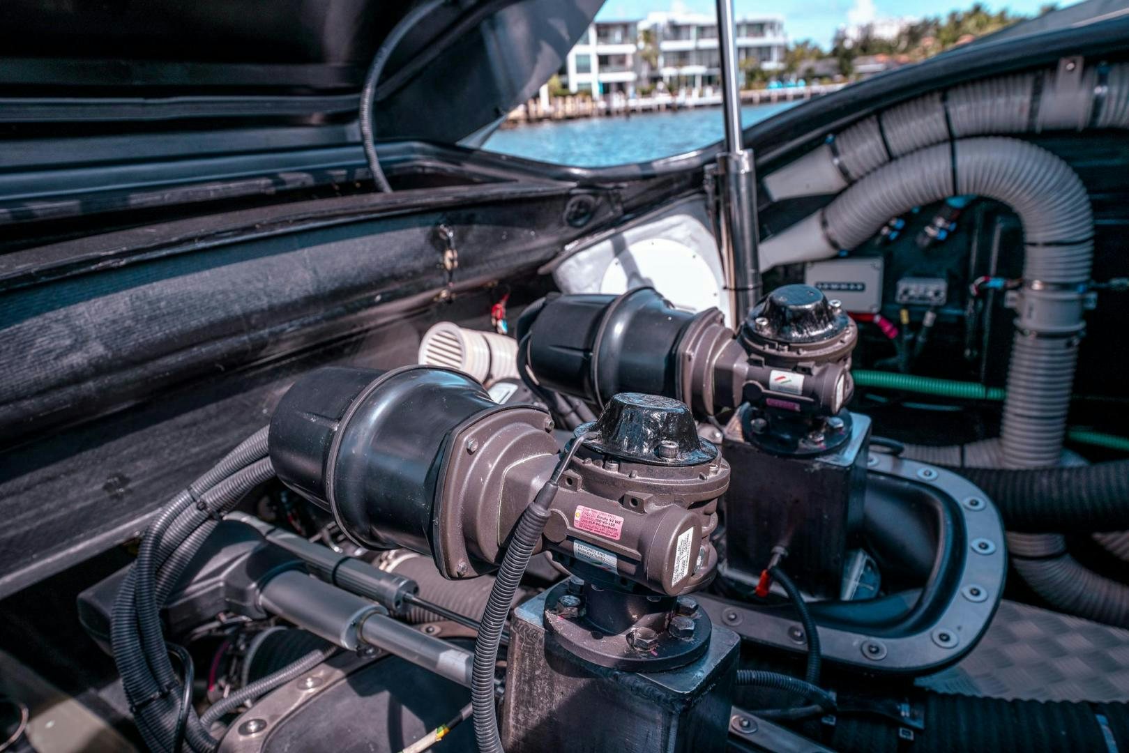 a car engine with a large engine aboard PR35 Yacht for Sale