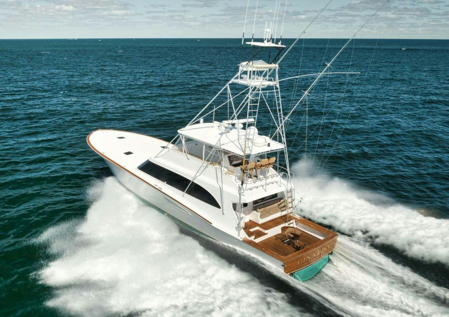 a boat on the water aboard Gina Lisa Yacht for Sale