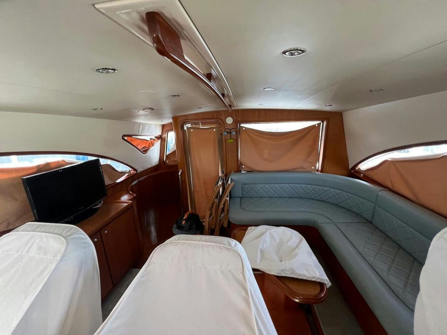 inside of a vehicle aboard ROFO Yacht for Sale