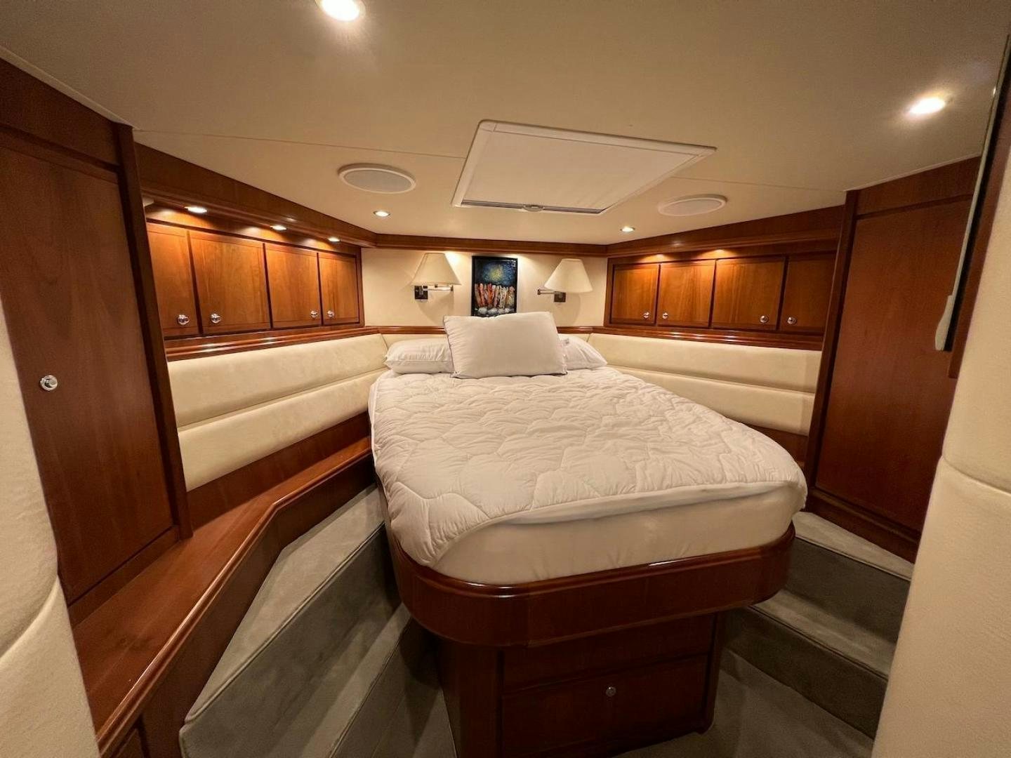 a large bathroom with a large mirror aboard ROFO Yacht for Sale