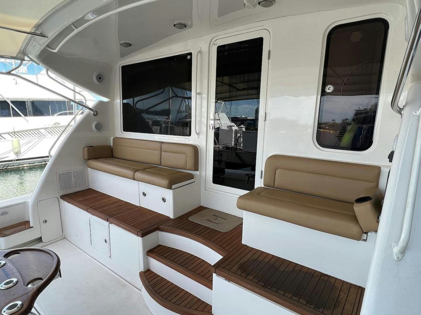 inside of a vehicle aboard ROFO Yacht for Sale