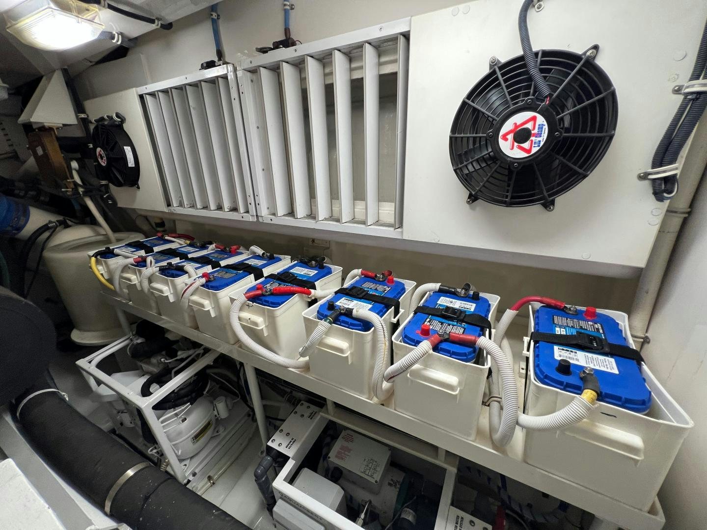 a machine with many tubes aboard ROFO Yacht for Sale