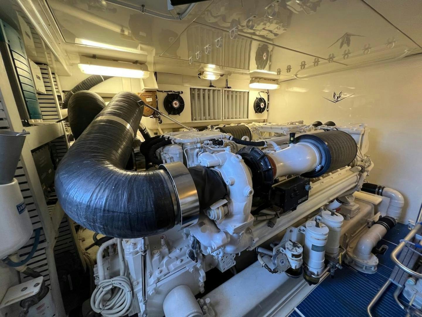 a large machine in a room aboard ROFO Yacht for Sale