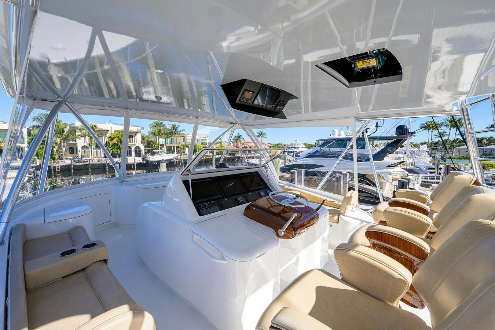 a boat with a laptop on it aboard TORO Yacht for Sale