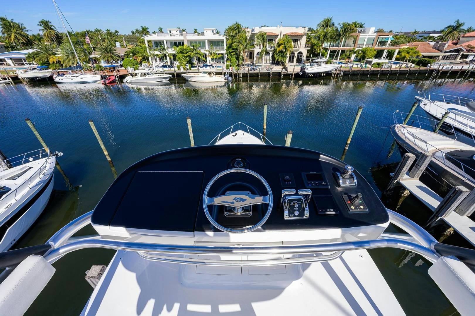 a boat in a harbor aboard TORO Yacht for Sale