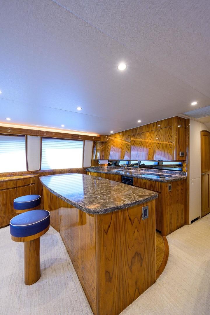 a kitchen with a countertop aboard TORO Yacht for Sale