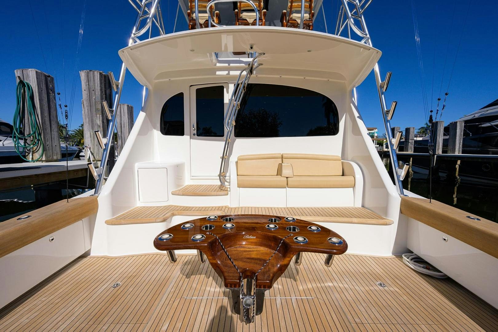 a boat on a deck aboard TORO Yacht for Sale