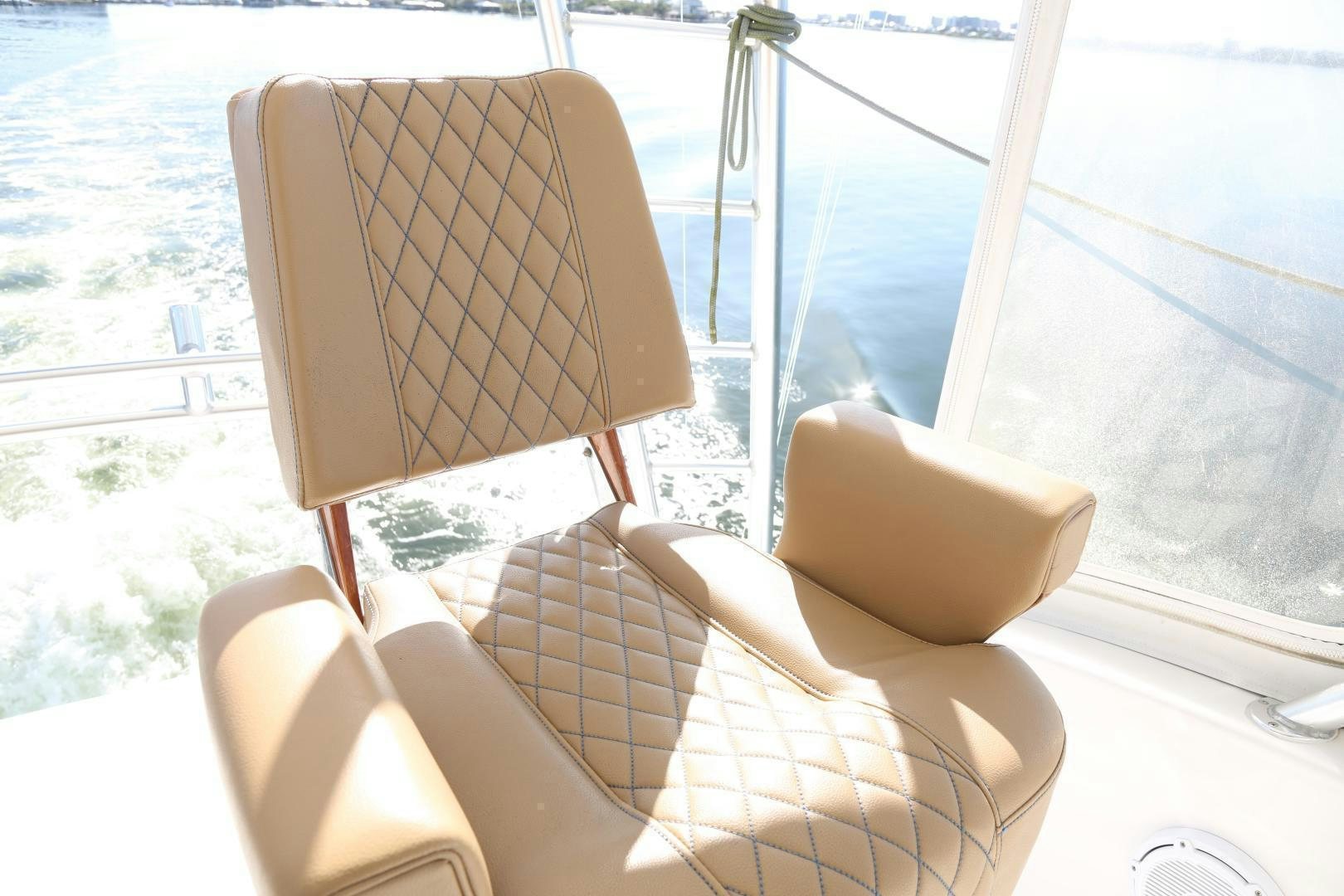 a person sitting on a boat aboard LUCILLE Yacht for Sale