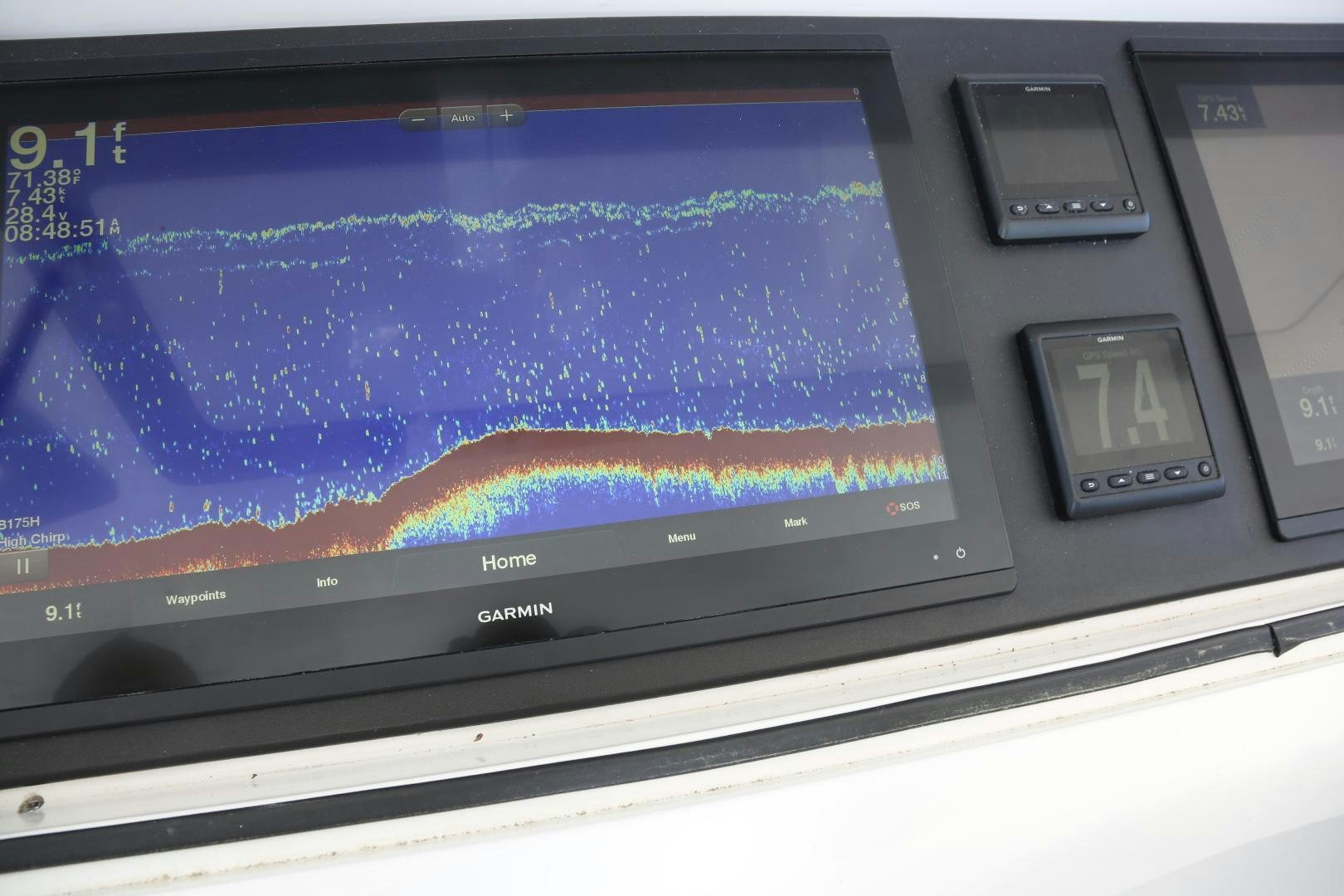 a computer monitor with a screen aboard LUCILLE Yacht for Sale