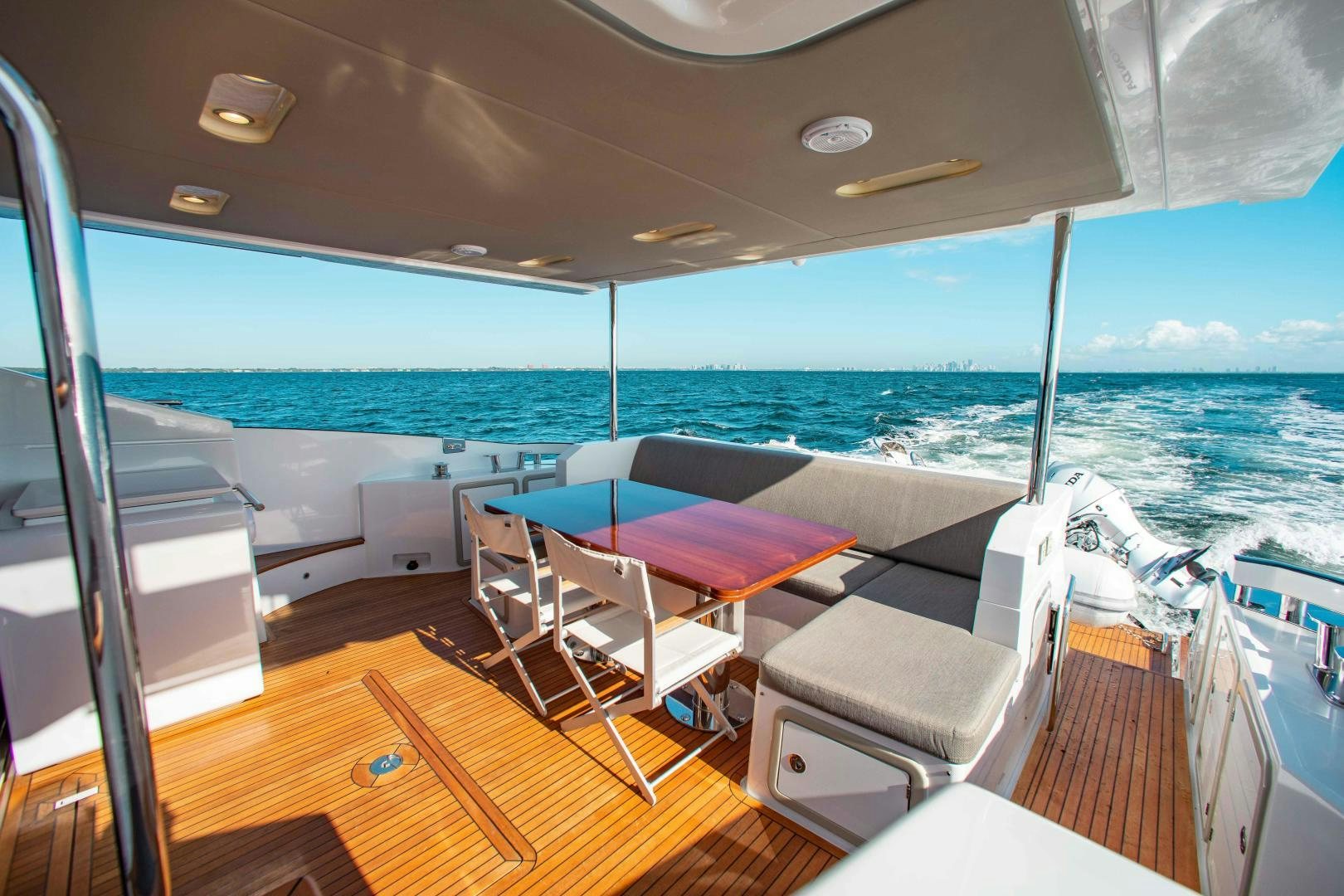a boat on the water aboard Queen Mara Yacht for Sale