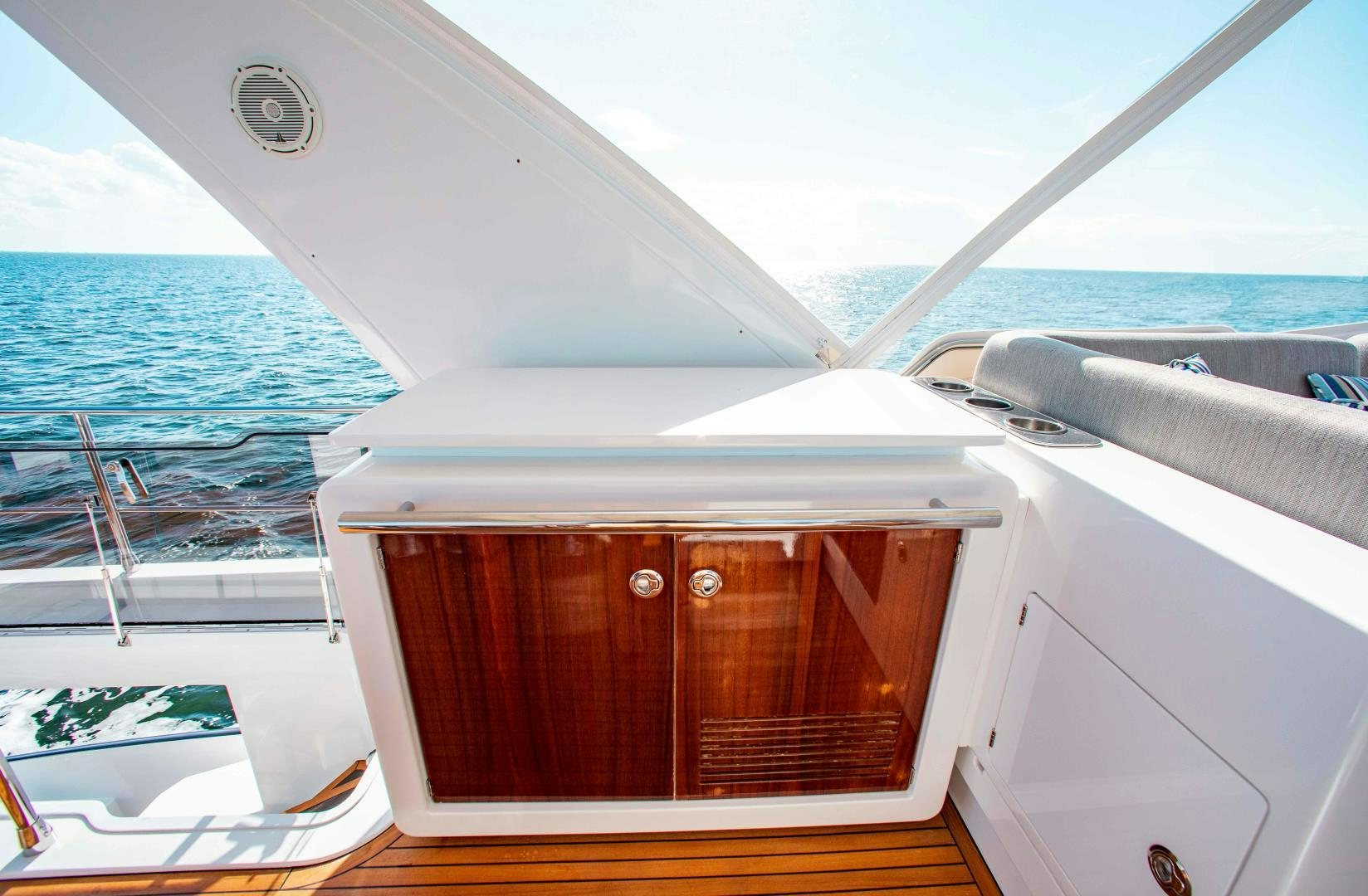 the front of a boat aboard Queen Mara Yacht for Sale