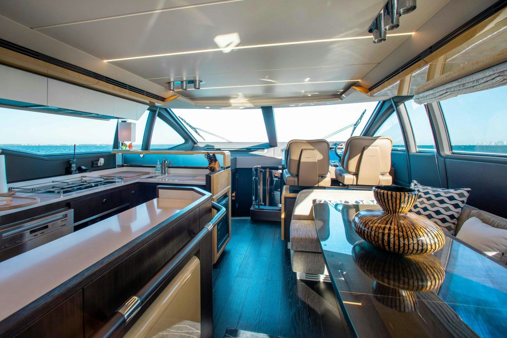inside of a vehicle aboard Queen Mara Yacht for Sale