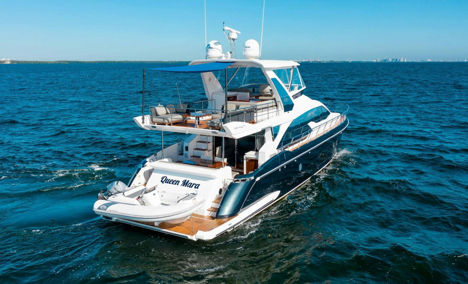 a boat in the water aboard Queen Mara Yacht for Sale