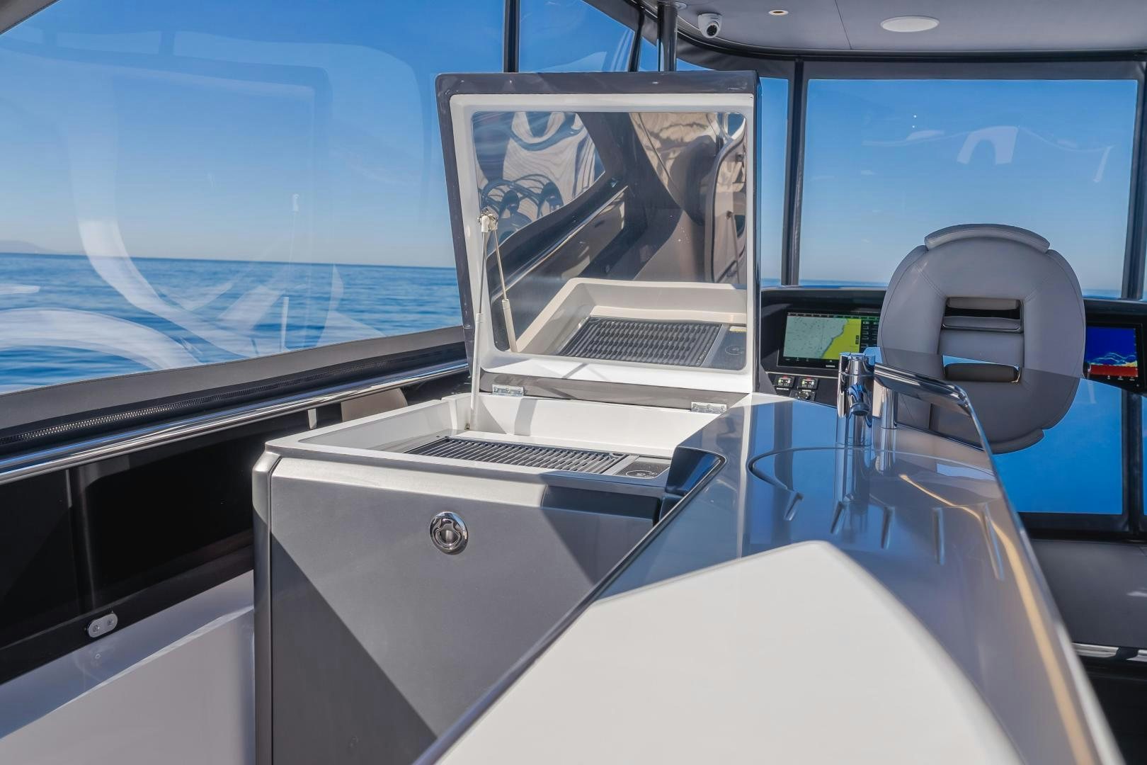 the inside of a car aboard Mad Betty 2.0 Yacht for Sale