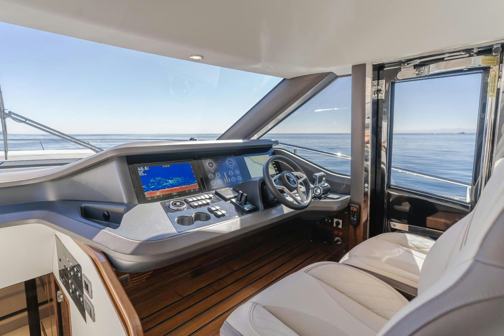 inside of a car aboard Mad Betty 2.0 Yacht for Sale