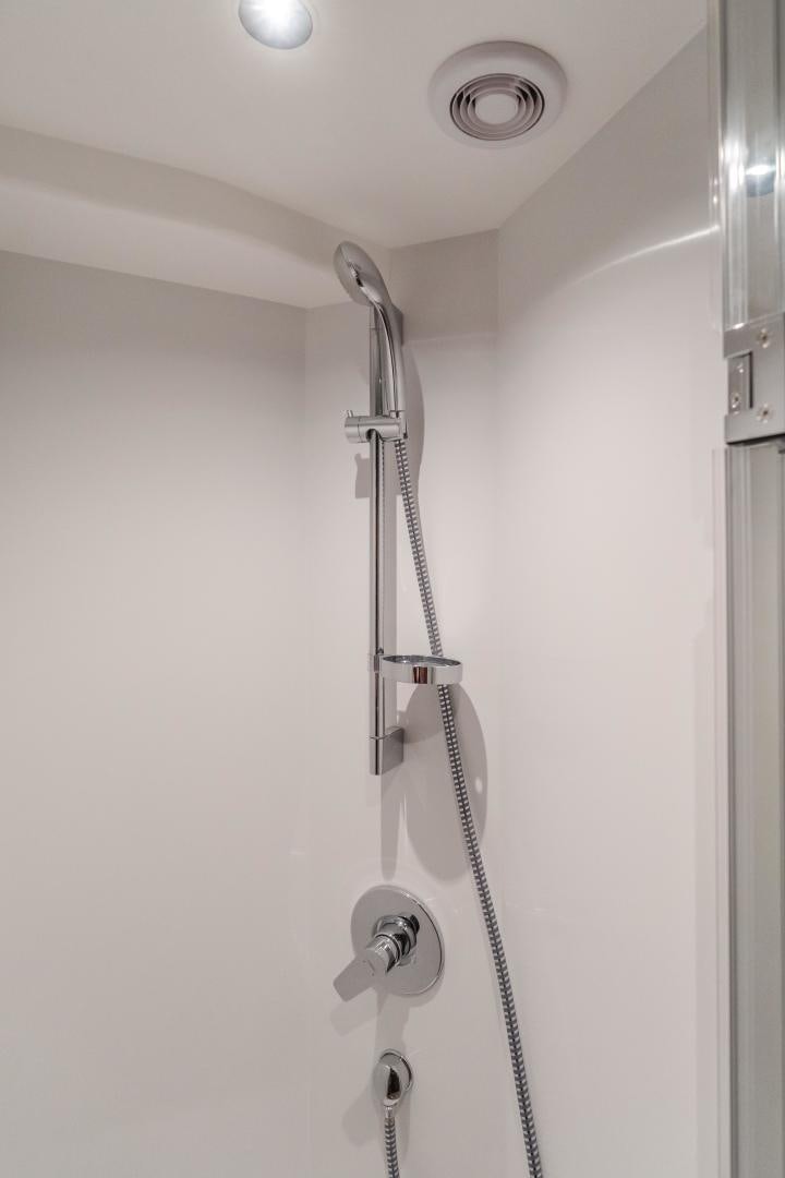 a shower with a hose aboard Mad Betty 2.0 Yacht for Sale