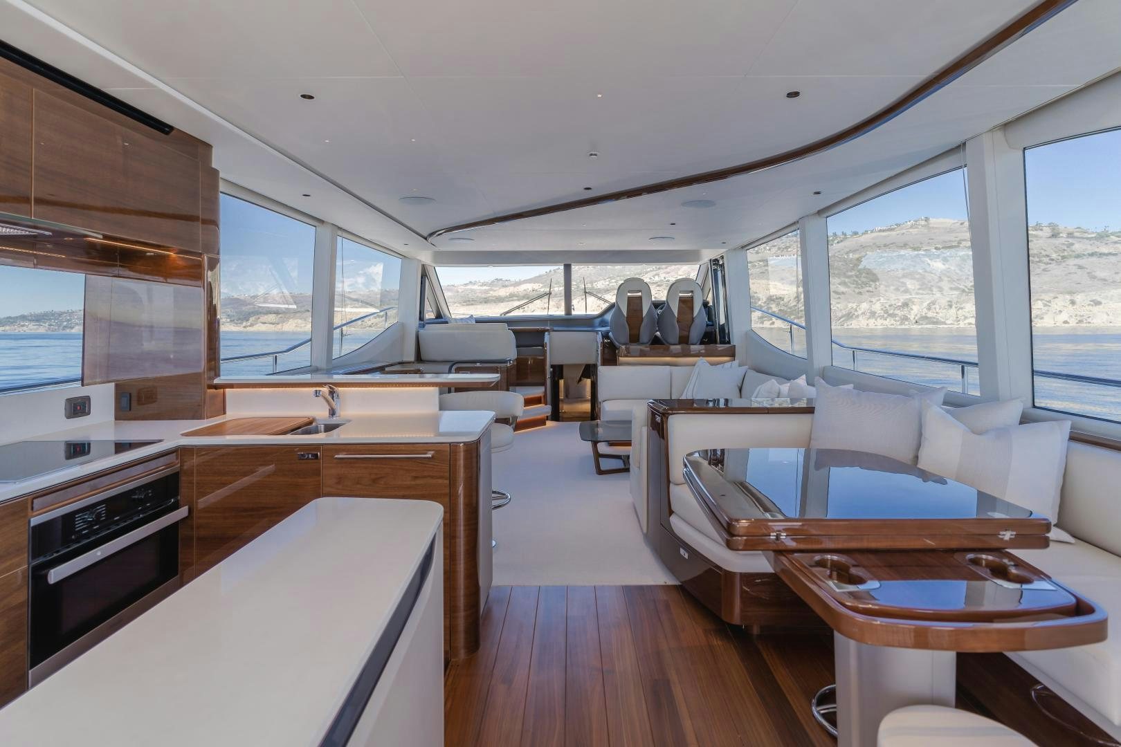 a boat with a large window aboard Mad Betty 2.0 Yacht for Sale