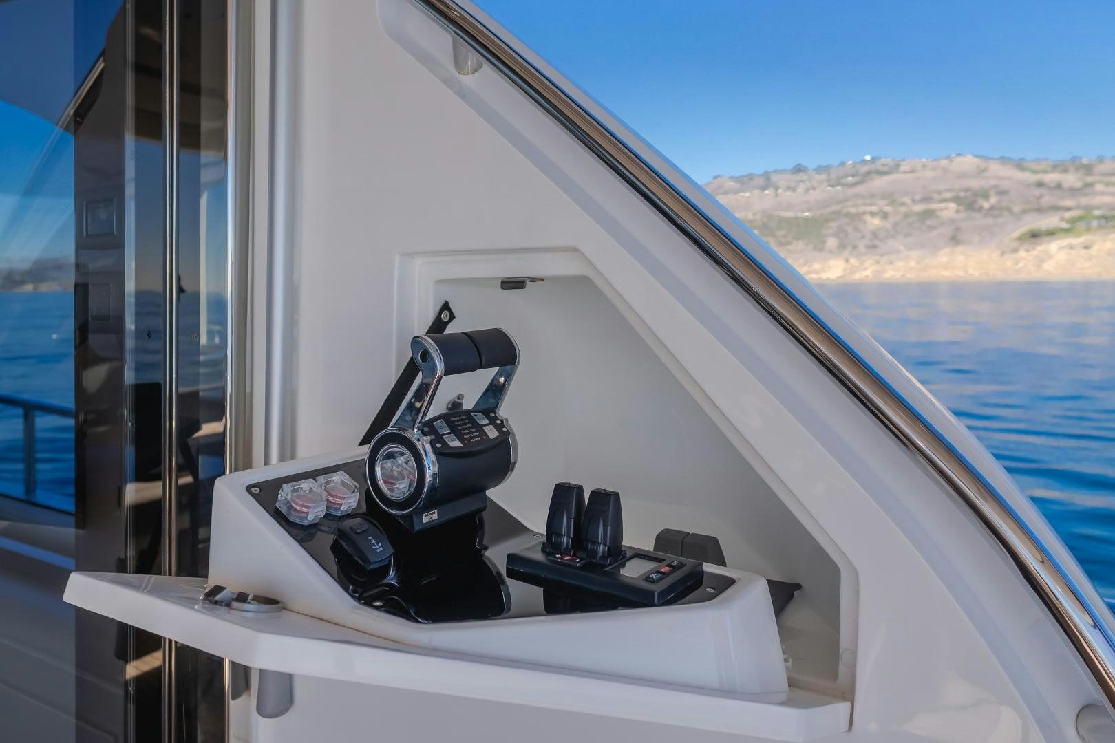 a boat with a camera on the front aboard Mad Betty 2.0 Yacht for Sale