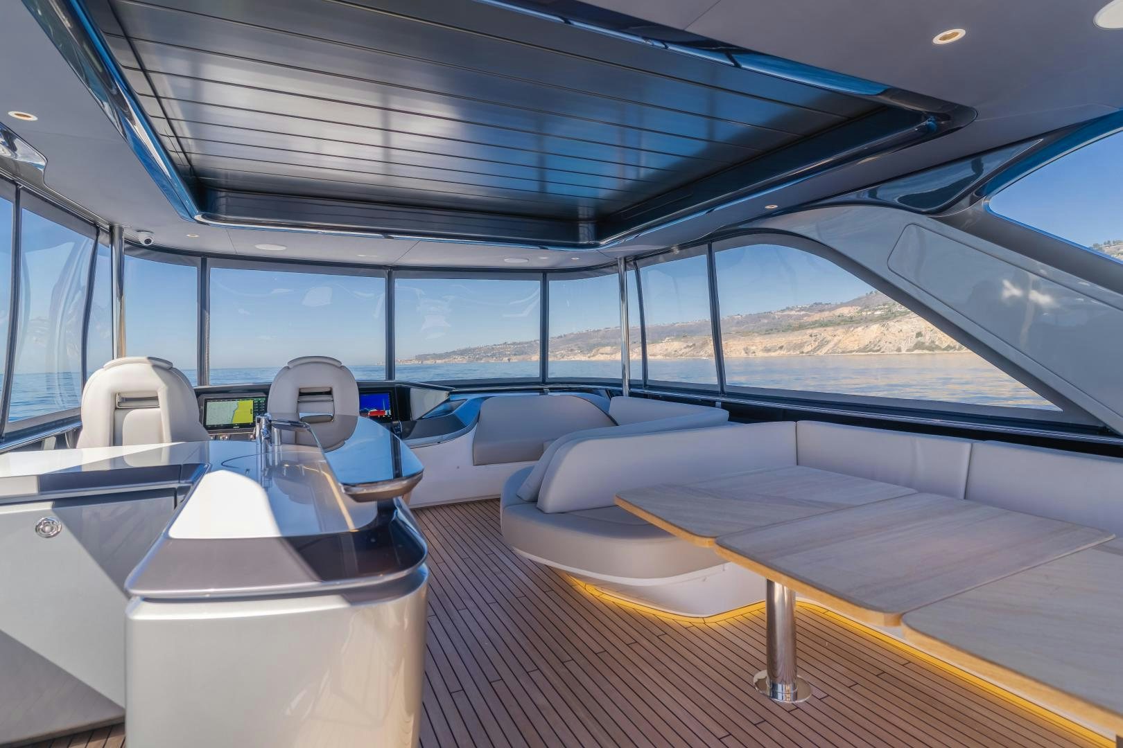 inside of a vehicle aboard Mad Betty 2.0 Yacht for Sale