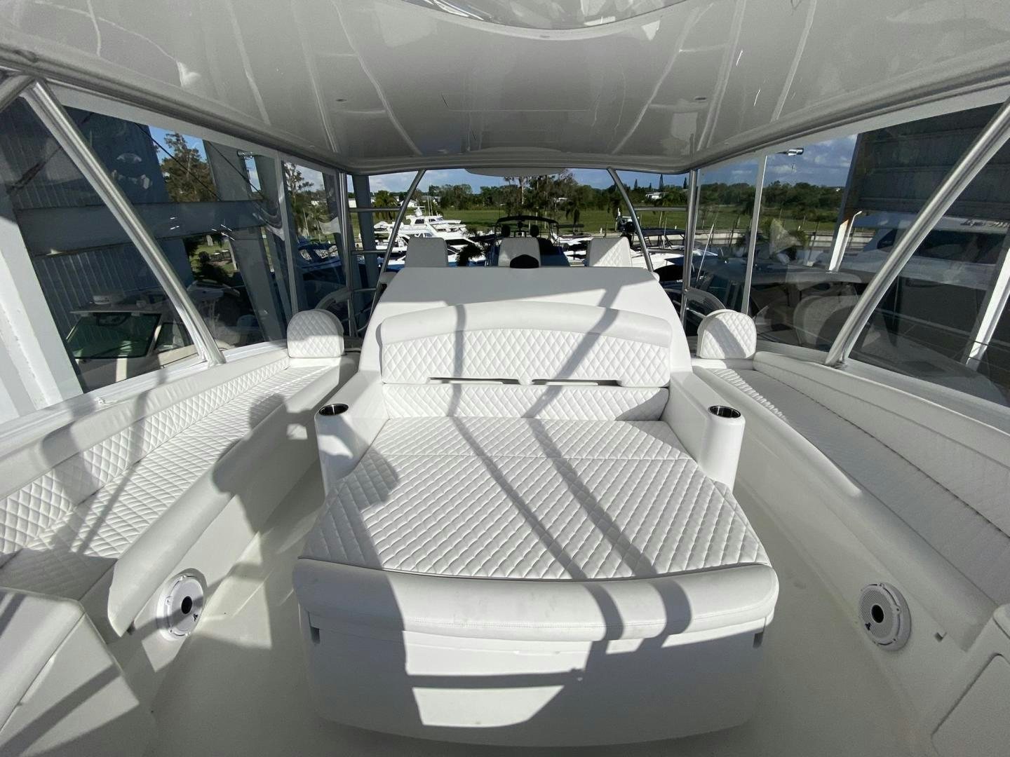 inside of a vehicle aboard Make It Happen Yacht for Sale