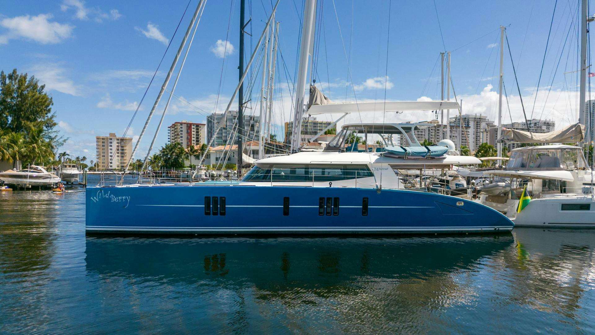 a boat in the water aboard WILDBERRY Yacht for Sale