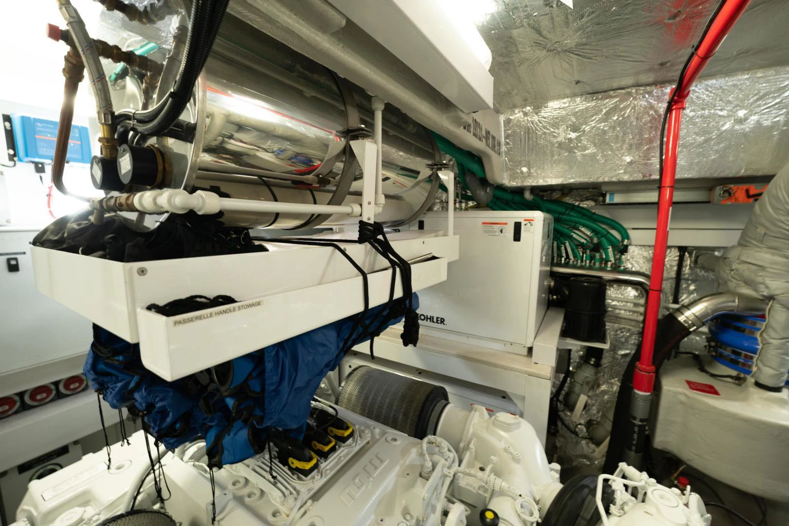 a machine with a large piece of equipment in it aboard EOS Yacht for Sale
