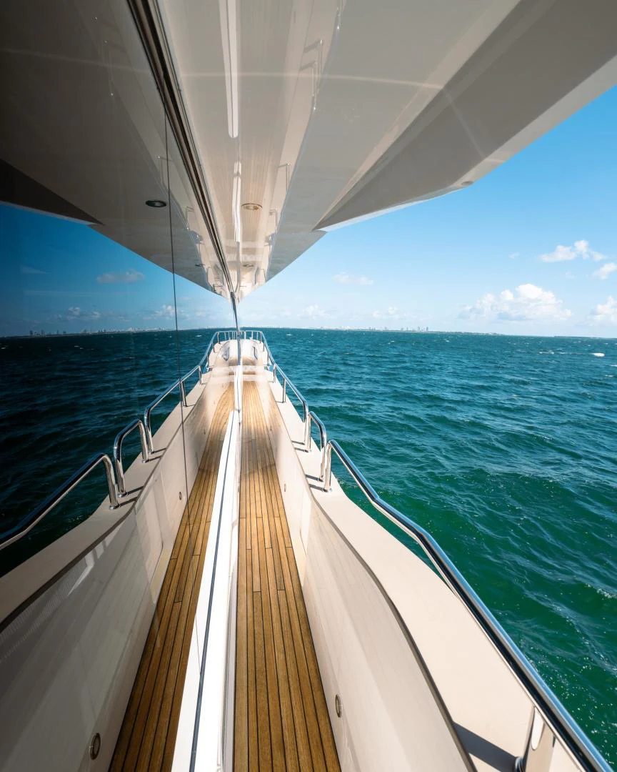 a boat on the water aboard EOS Yacht for Sale