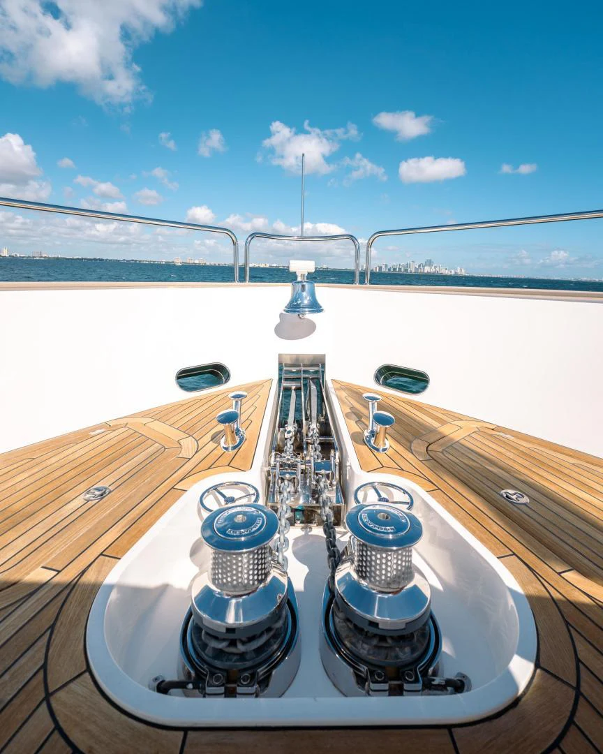 a group of satellites in space aboard EOS Yacht for Sale