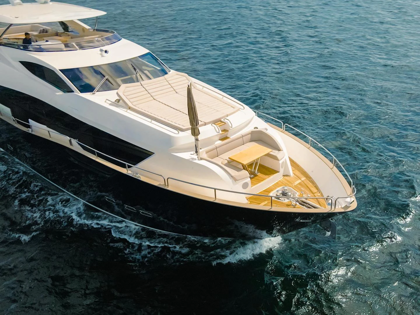 a boat on the water aboard EOS Yacht for Sale