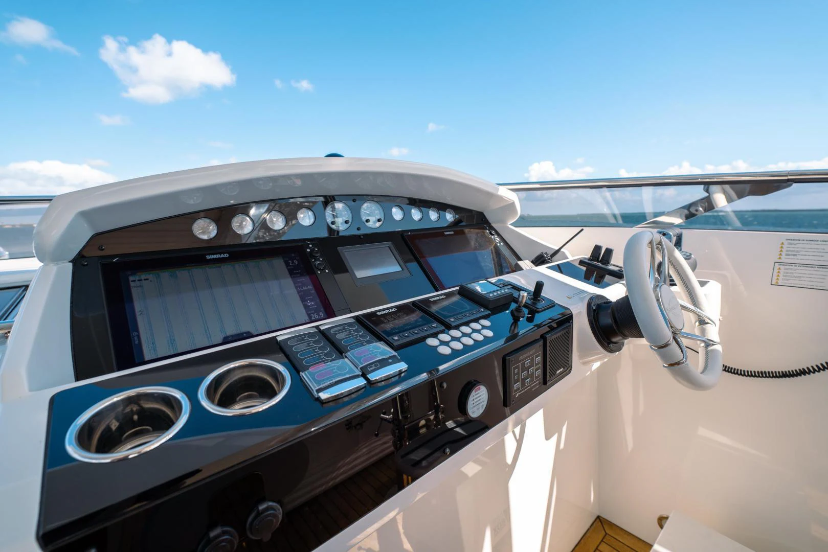 the cockpit of a plane aboard EOS Yacht for Sale