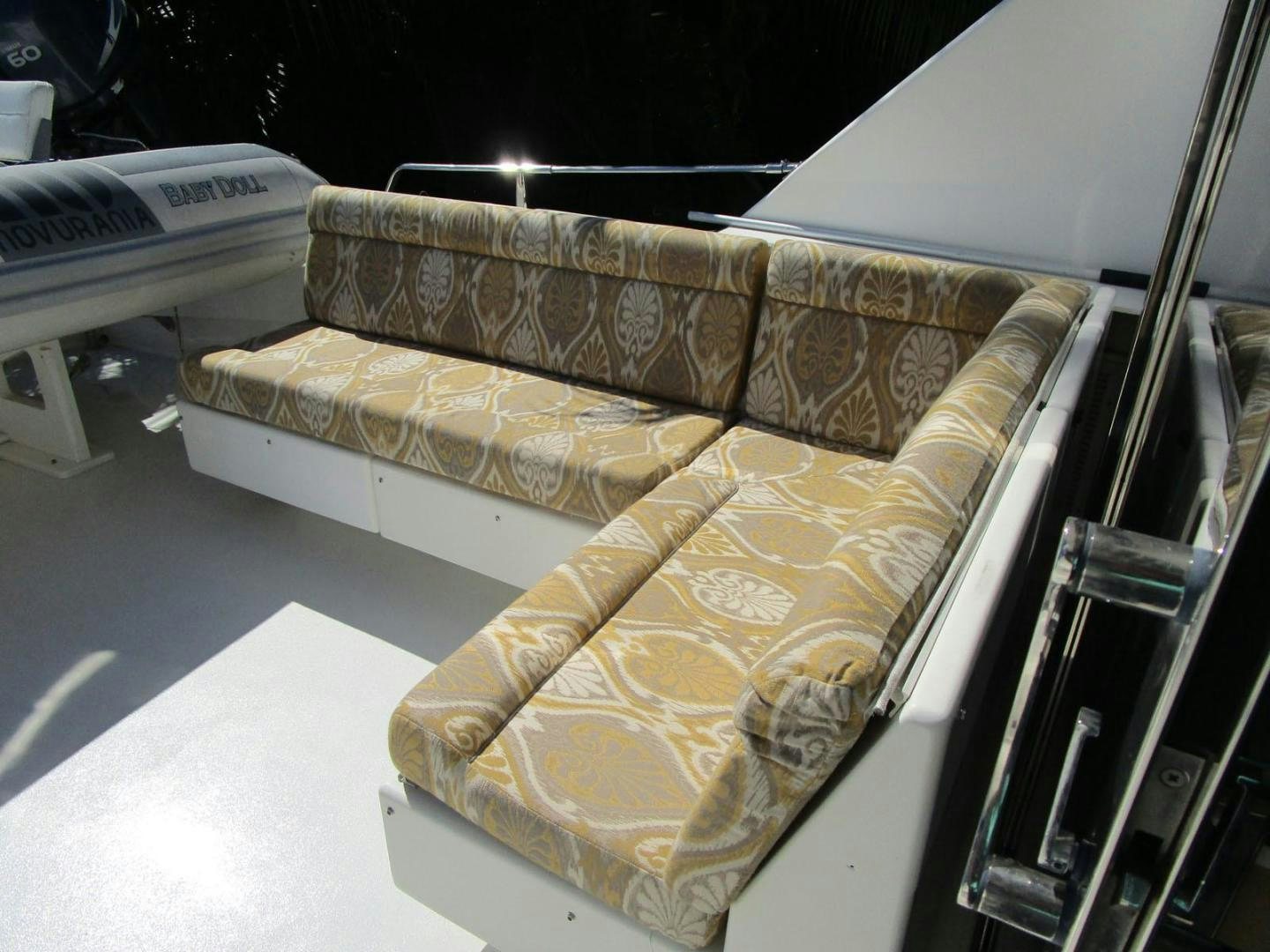 a bed with a metal frame aboard MAGNIFICENT DOLLS Yacht for Sale