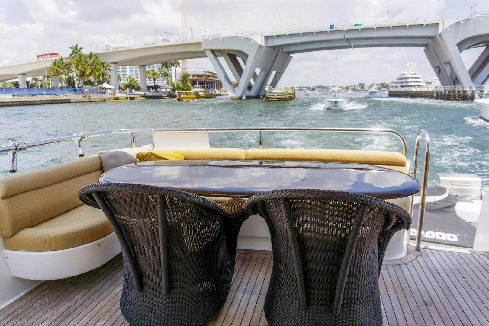a boat on a table aboard MAGNIFICENT DOLLS Yacht for Sale